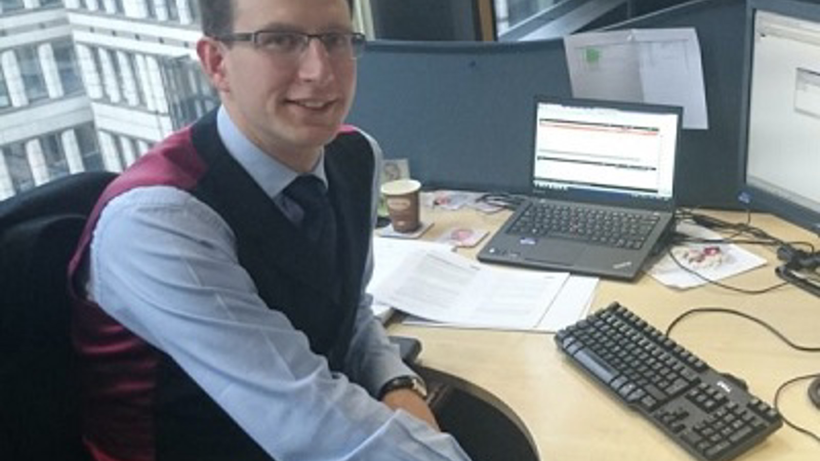 Man sat at desk