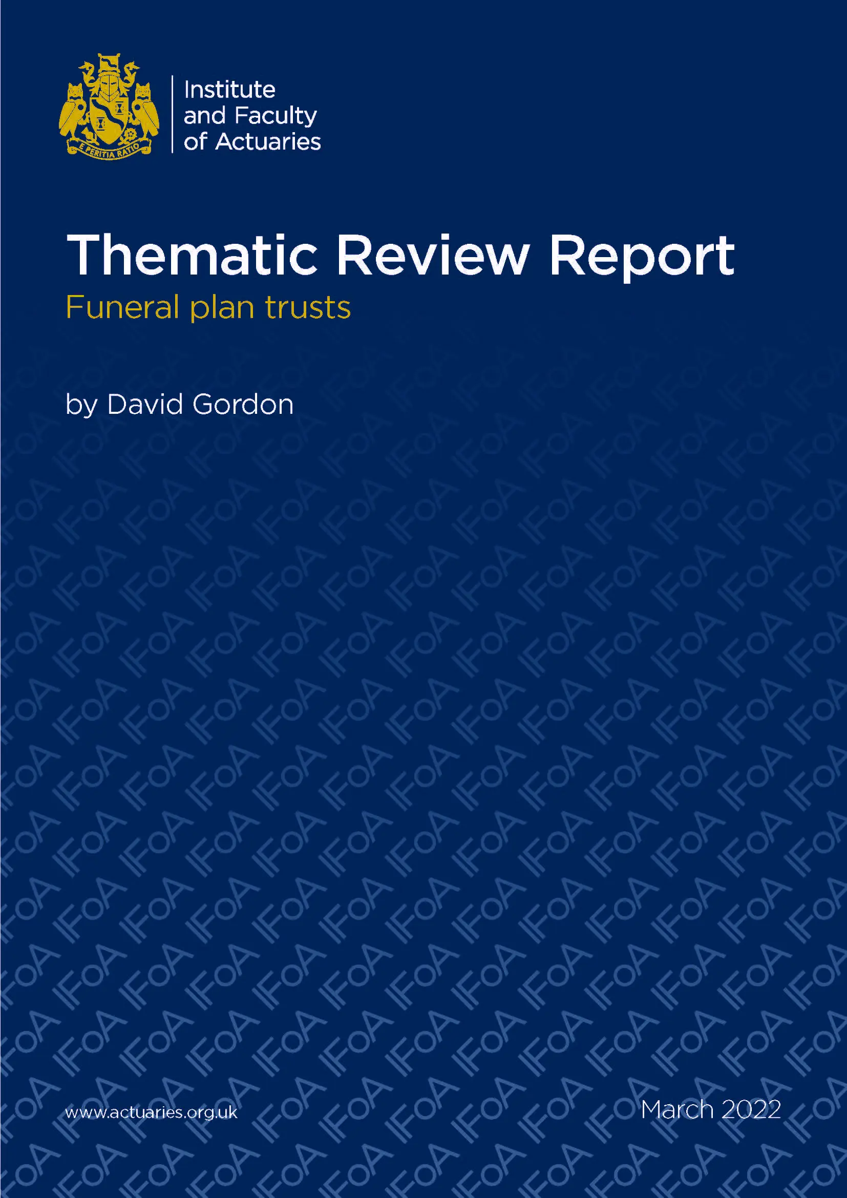 Funeral Trusts Thematic Review Page 01