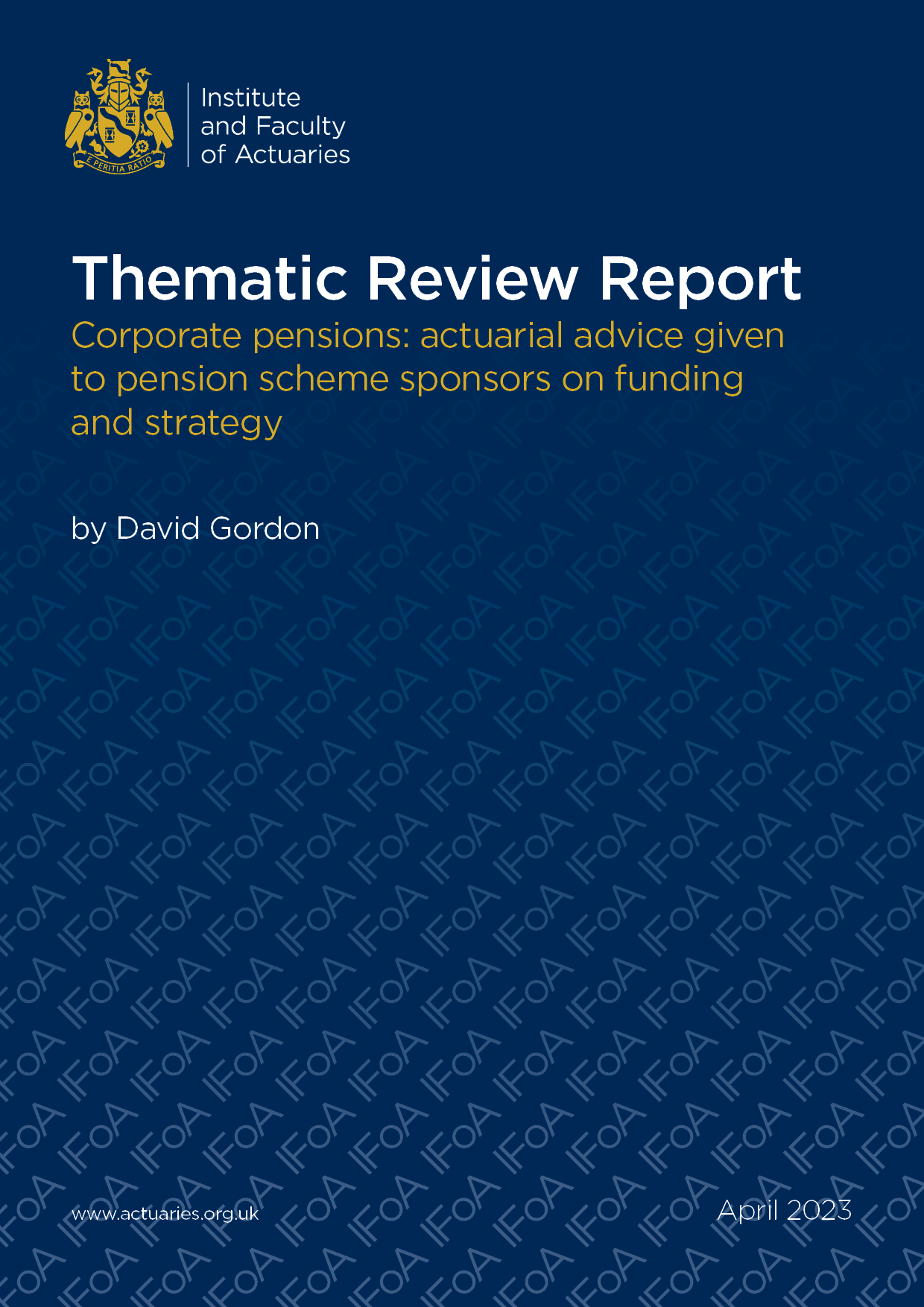 Corporate Pensions Thematic Review Cover