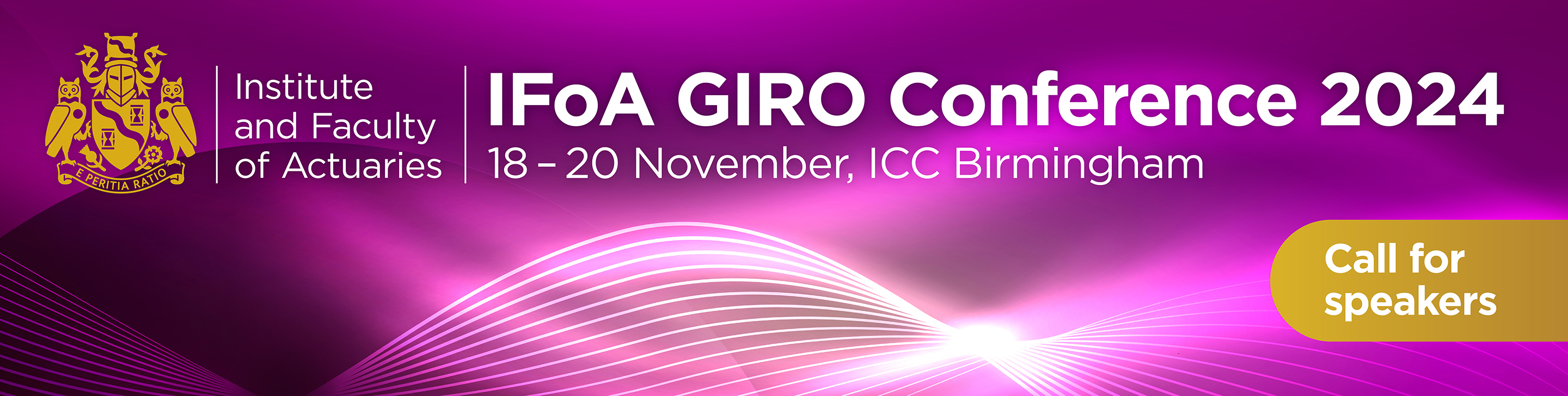 Call for speakers: IFoA GIRO Conference 2024, 18 to 20 November, ICC Birmingham