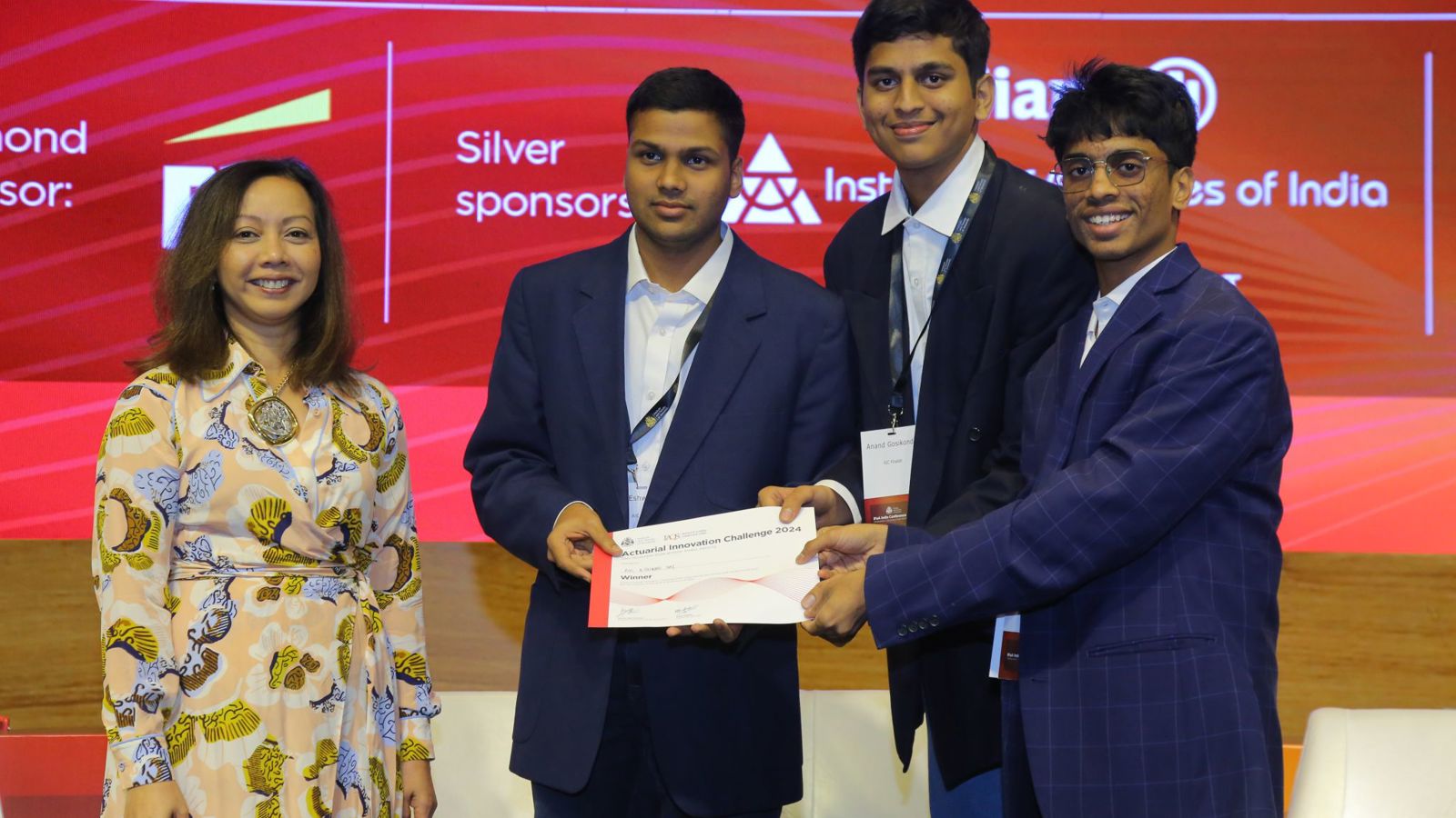 Last year's prize winners ‘Actuarial Alchemists’ 