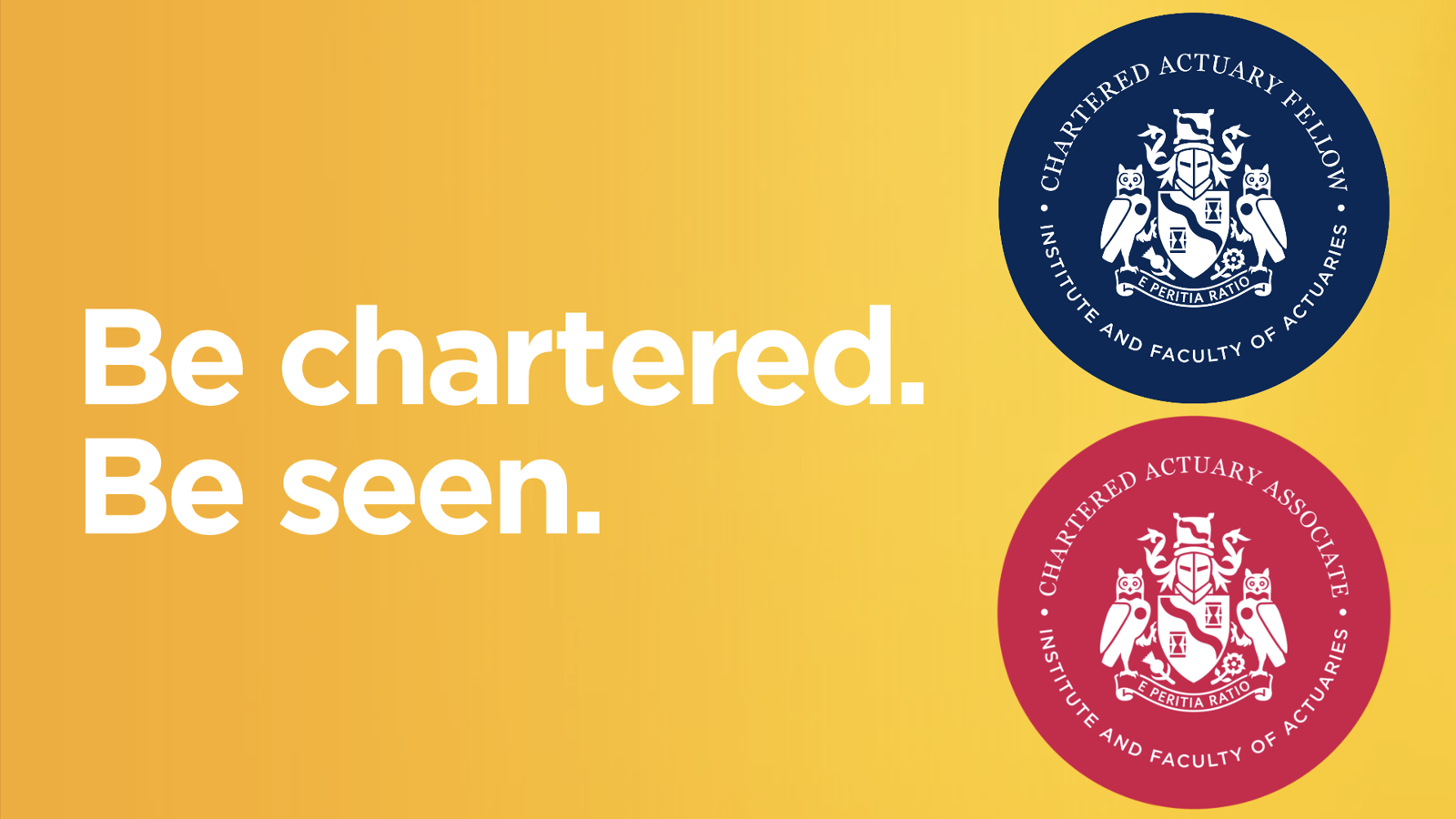 Be chartered. Be seen.