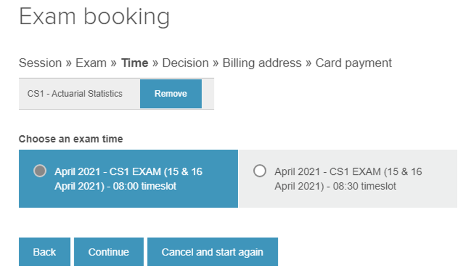 exam-booking-process